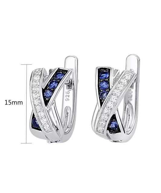 Sterling silver earrings with zircons