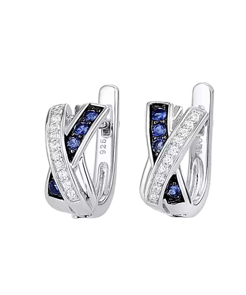 Sterling silver earrings with zircons