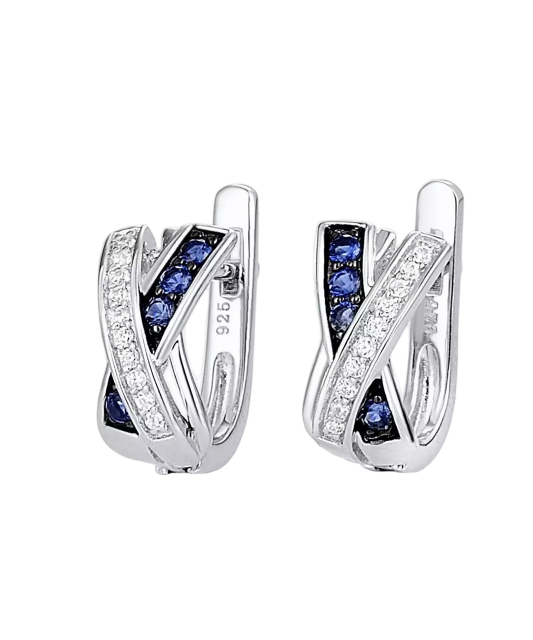 Sterling silver earrings with zircons