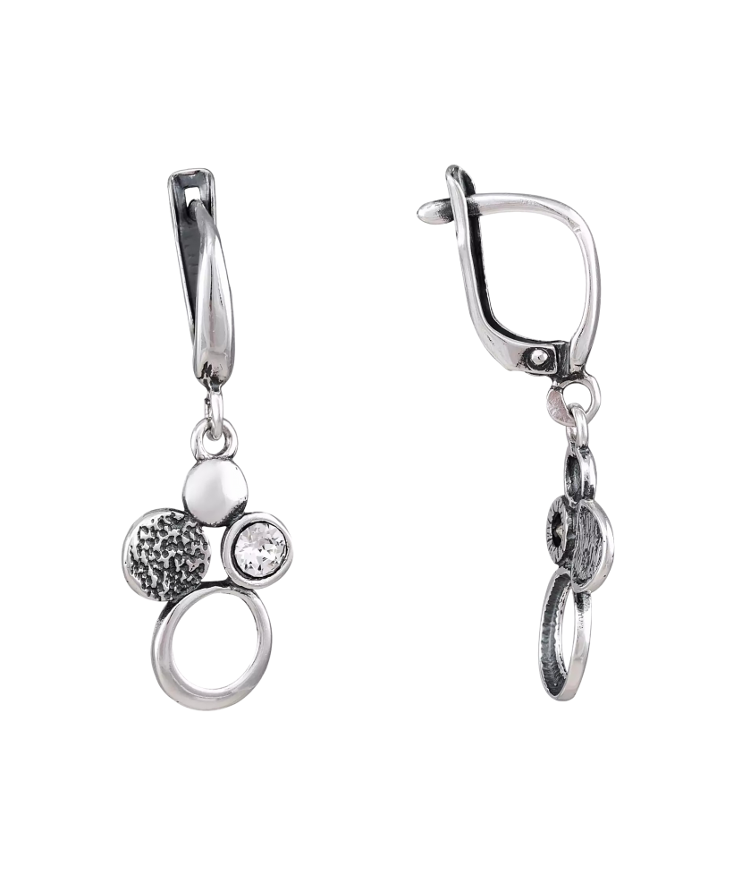 Sterling silver earrings with zircons