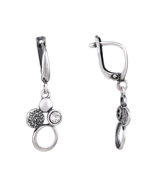Sterling silver earrings with zircons