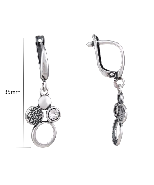 Sterling silver earrings with zircons