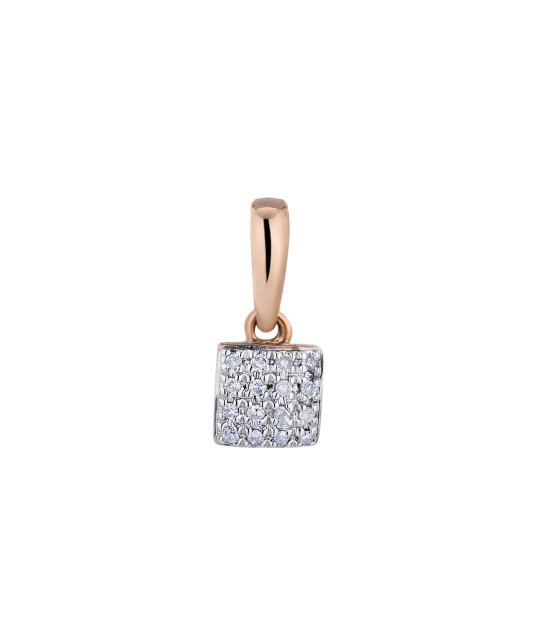 Gold pendant with diamonds