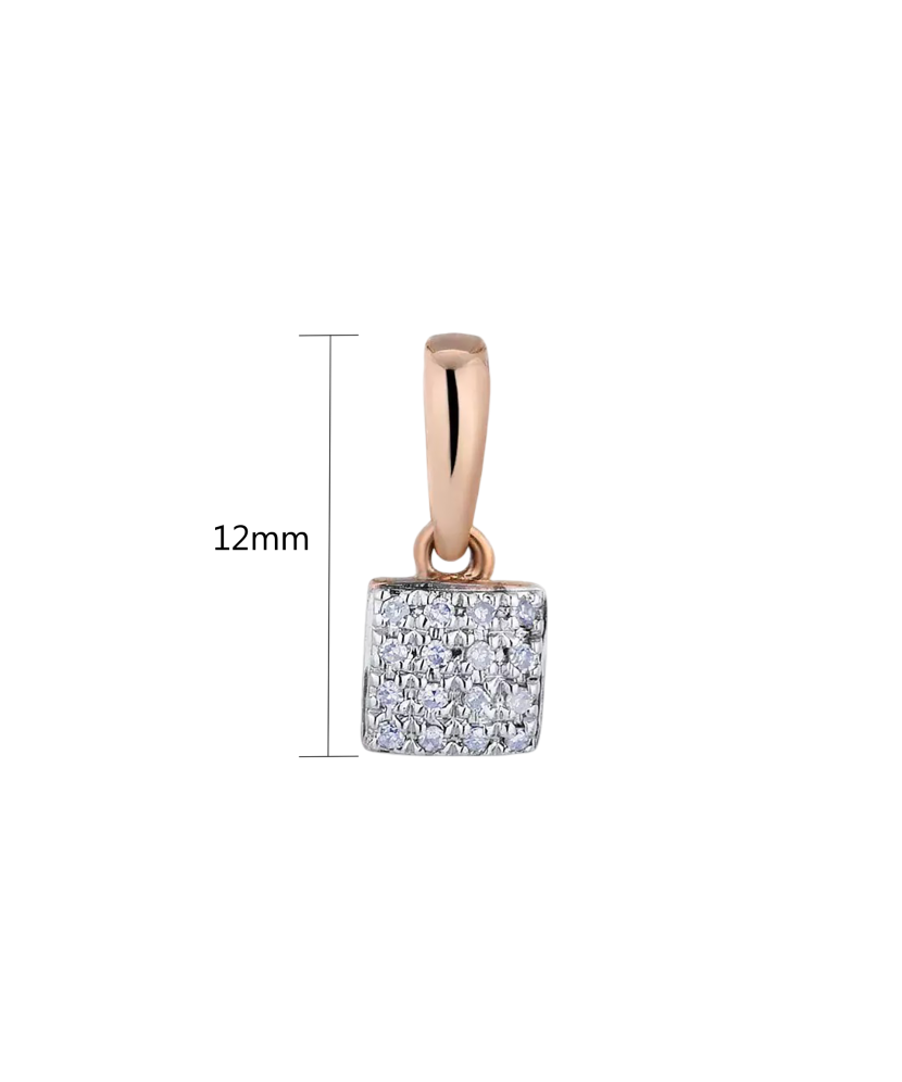 Gold pendant with diamonds