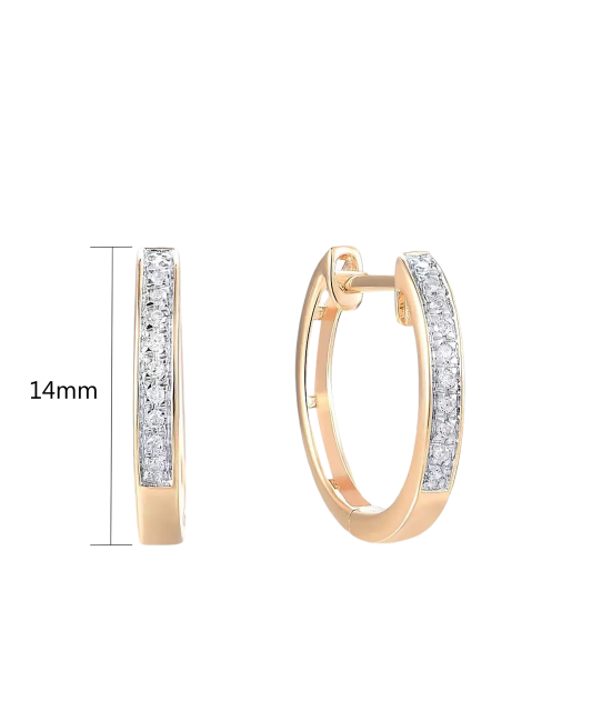 Gold earrings with diamonds