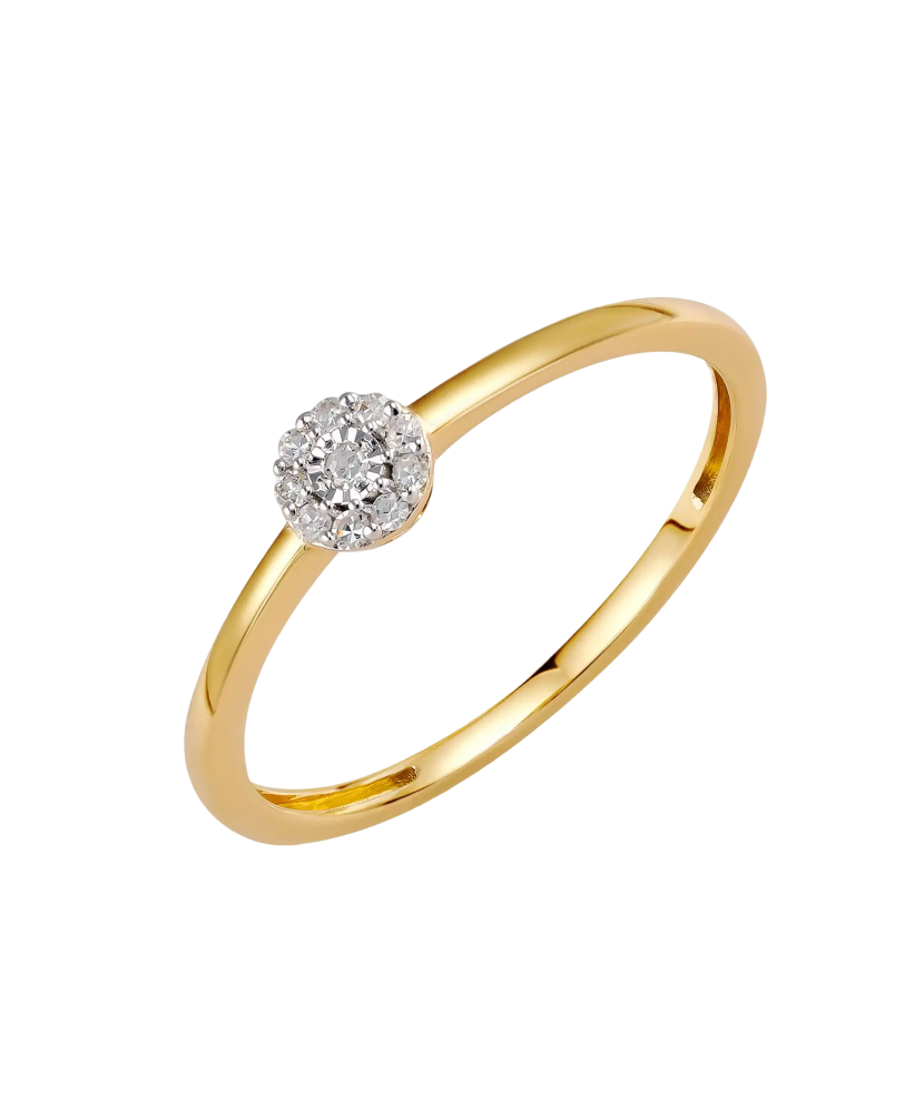 Yellow Gold ring with diamonds