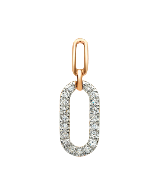 Gold pendant with diamonds
