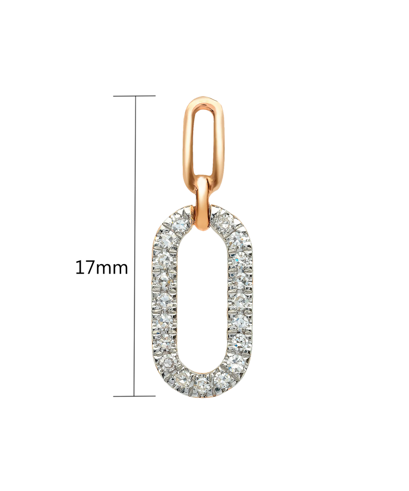 Gold pendant with diamonds