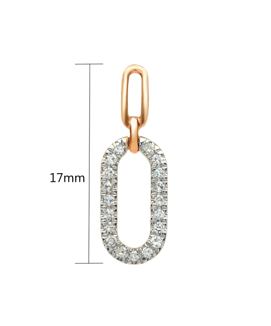 Gold pendant with diamonds