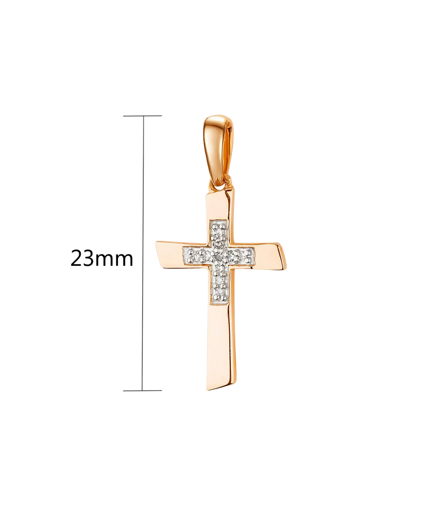 Auksinis pakabukas su deimantais"Kryželis"  - Goldinga