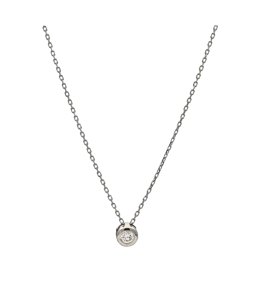 White gold chain with diamond pendant