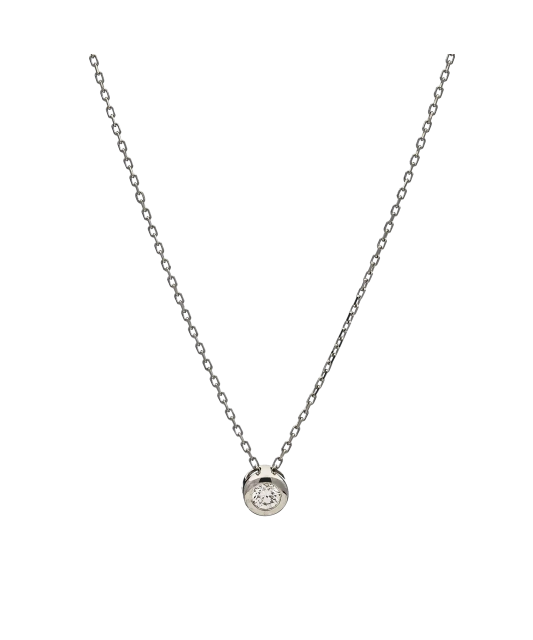 White gold chain with diamond pendant