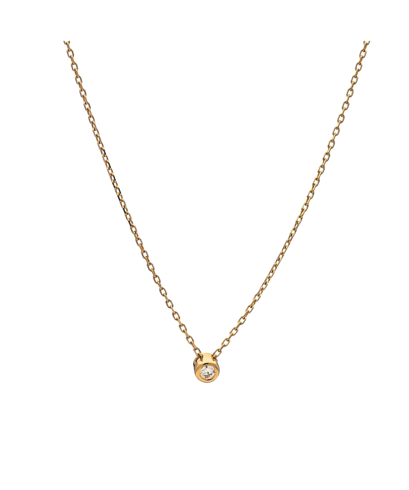 Gold chain with diamond pendant