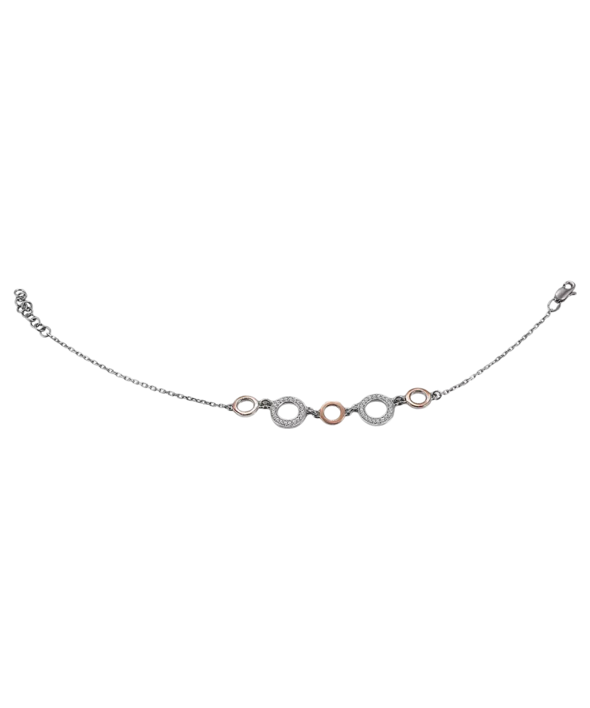 Gold plated sterling Silver bracelet with zircons