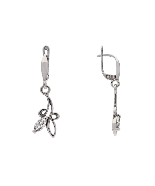 Sterling silver earrings with zirconium