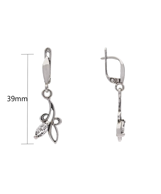 Sterling silver earrings with zirconium