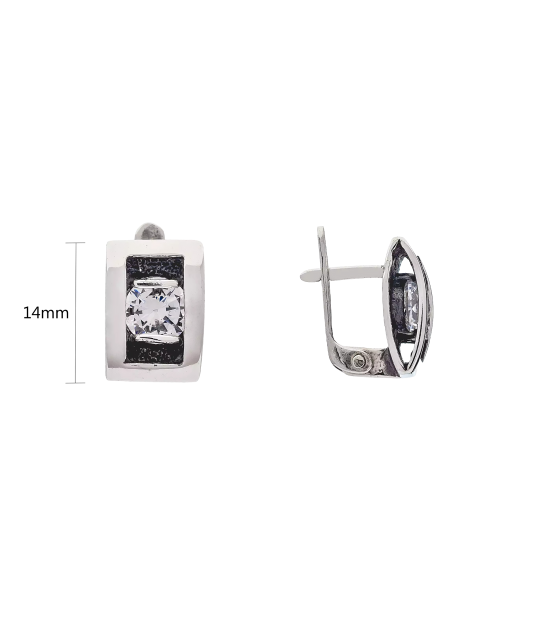 Sterling silver earrings with zirconium
