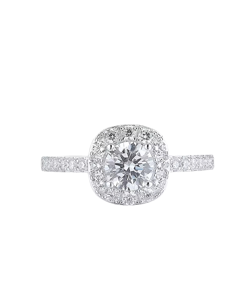 Sterling silver ring with zircons