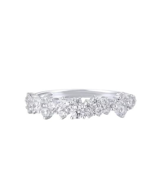 Sterling silver ring with zircons