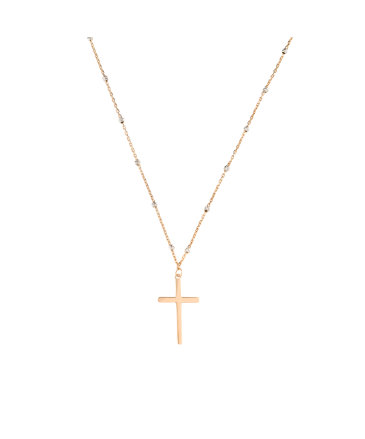 Gold chain with pendant "cross"