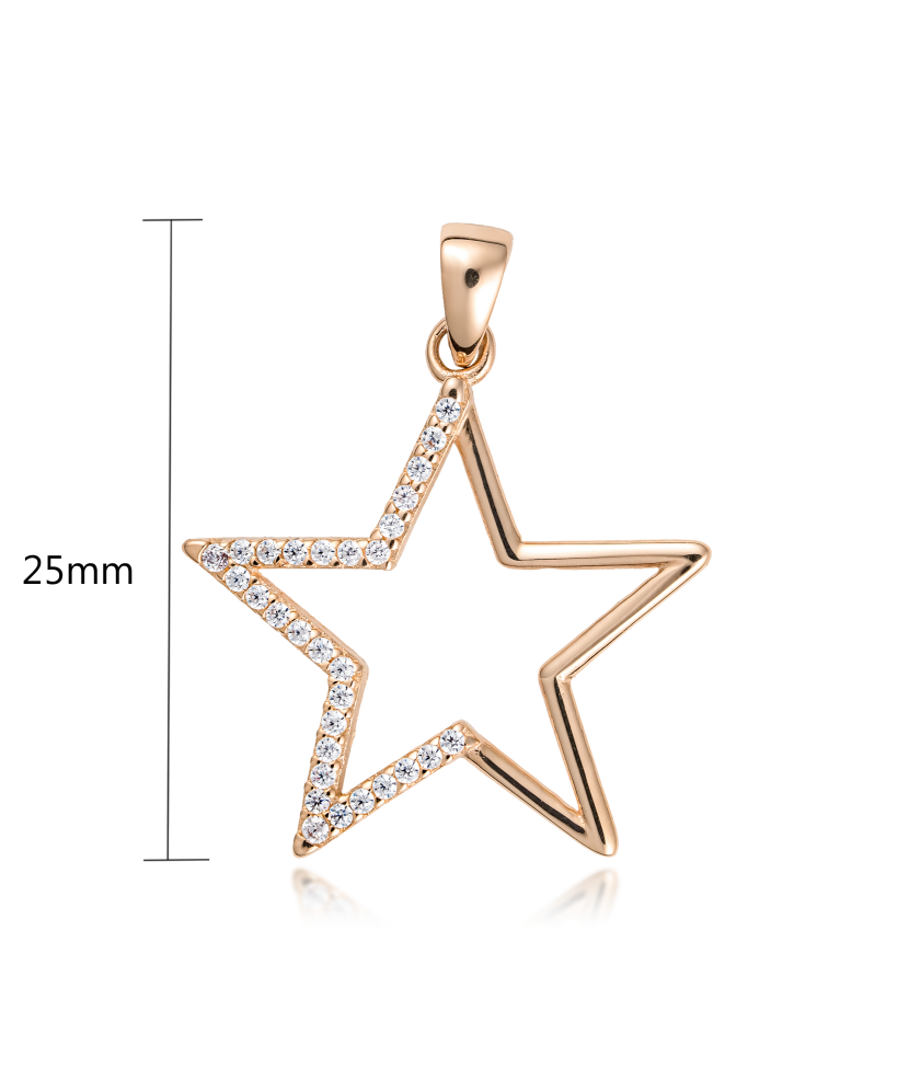 Gold pendant with zircons "star"