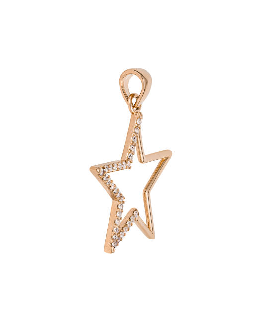 Gold pendant with zircons "star"