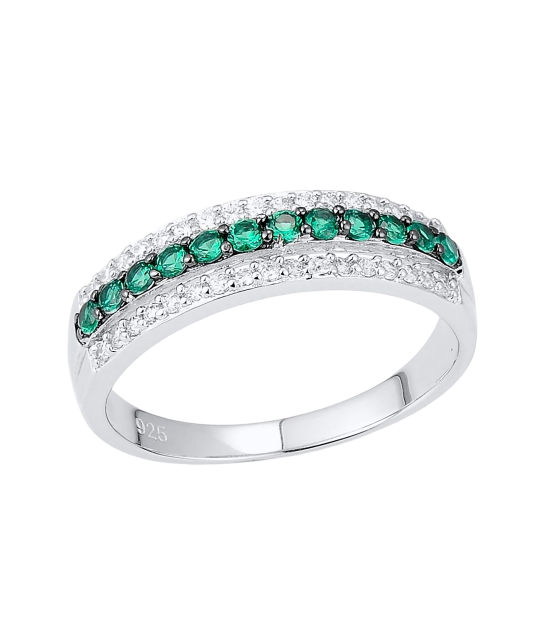 Sidabrinis žiedas su cirkoniais ir špineliais  - Goldinga