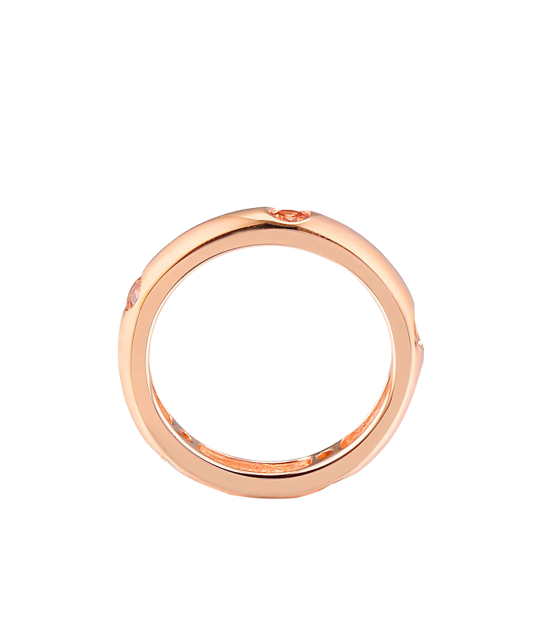 Hopeinen kullattu sormus zirkoneilla