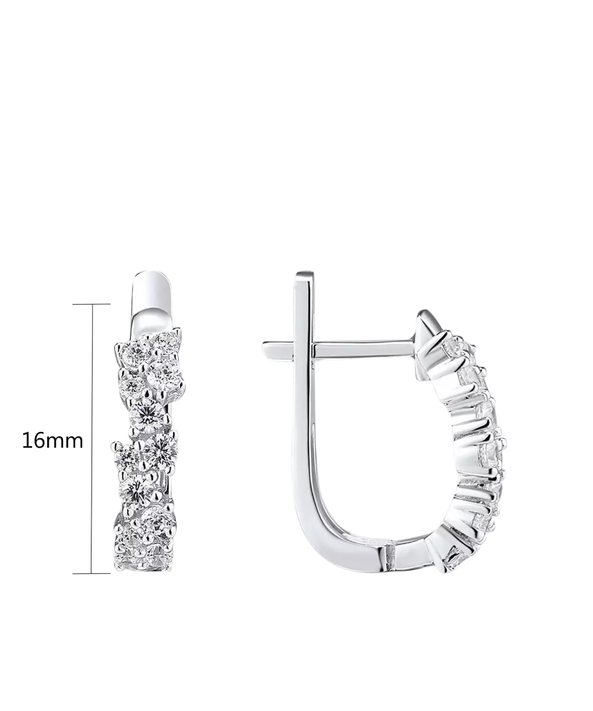 Sterling silver earrings with zircons