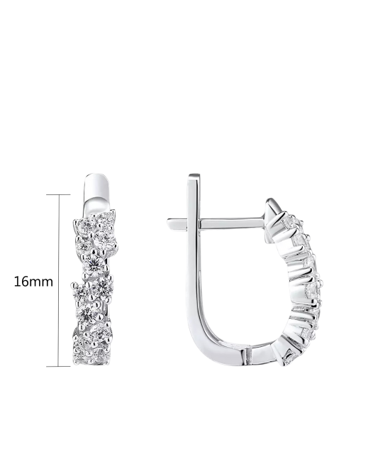 Sterling silver earrings with zircons