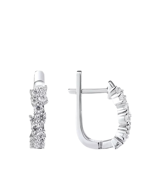 Sterling silver earrings with zircons
