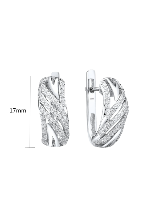 Sterling silver earrings with zircons