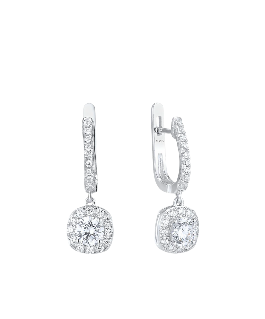 Sterling silver earrings with zircons