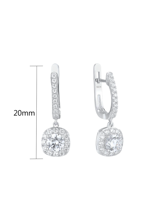Sterling silver earrings with zircons