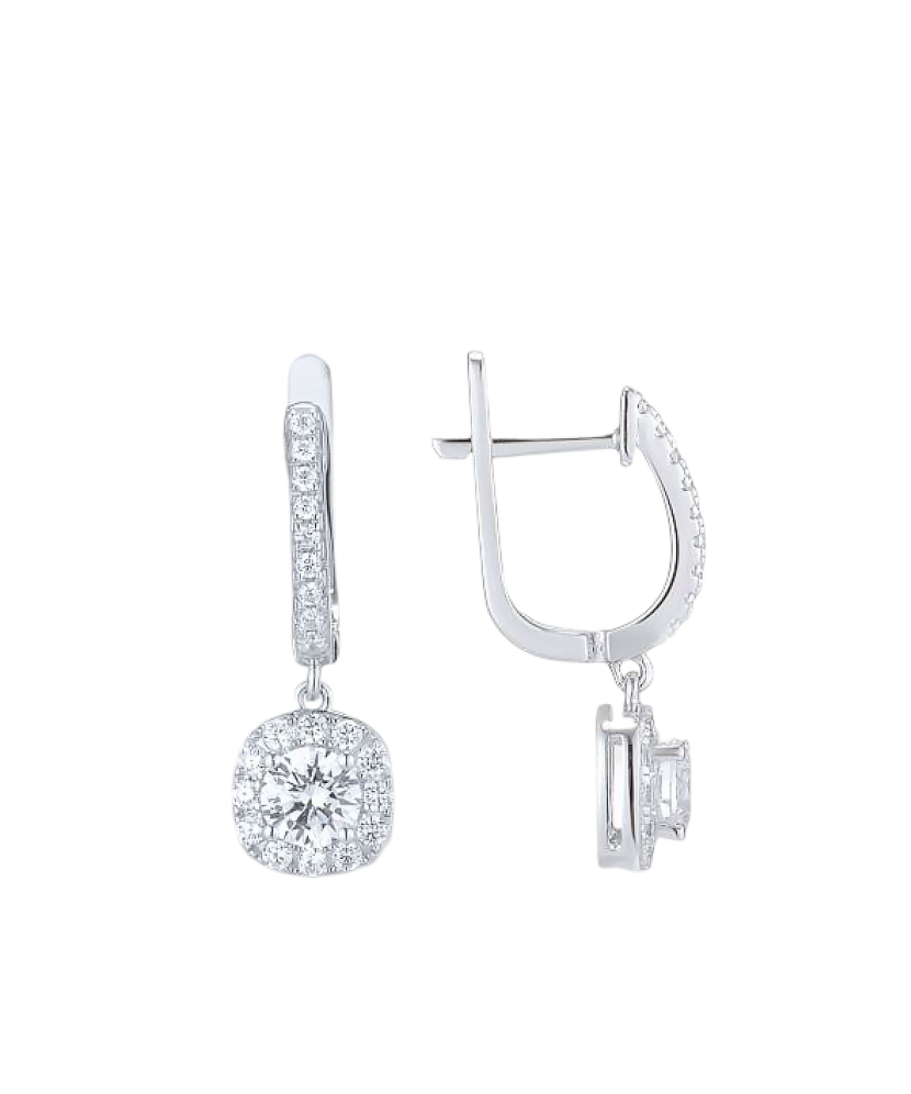 Sterling silver earrings with zircons