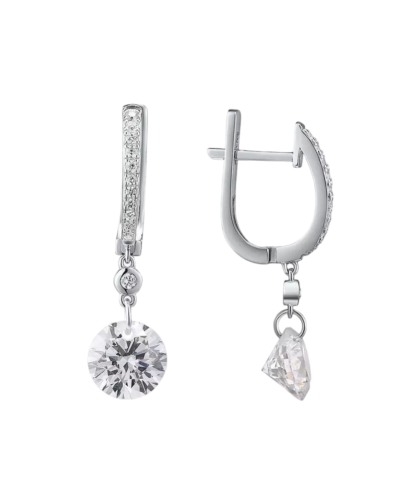 Sterling silver earrings with zircons