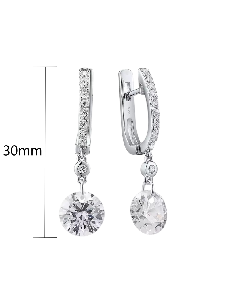 Sterling silver earrings with zircons