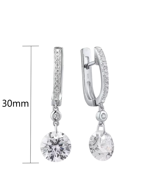 Hopeiset korvakorut zirkoneilla