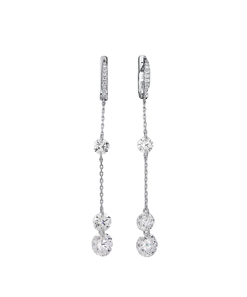 Sterling silver earrings with zircons