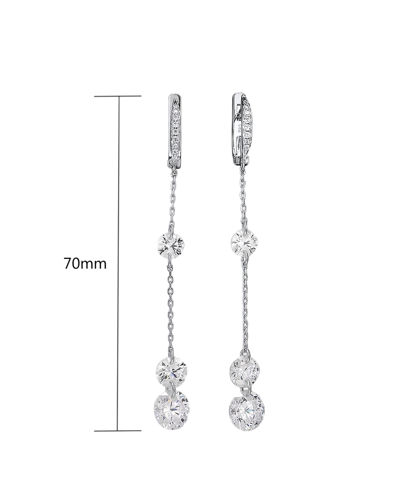 Sterling silver earrings with zircons