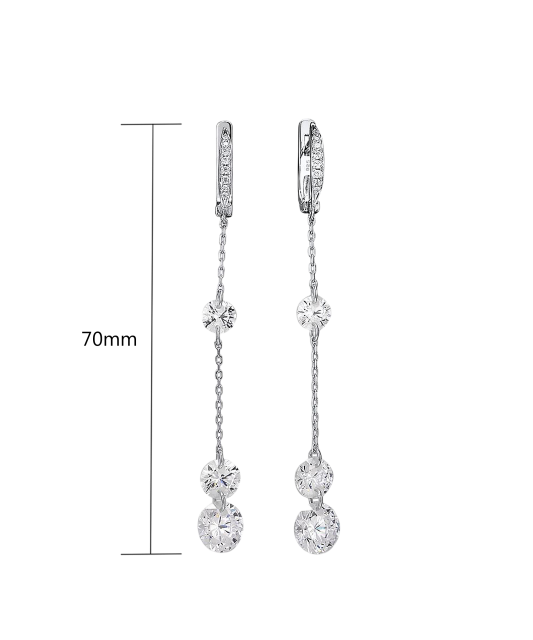 Sterling silver earrings with zircons