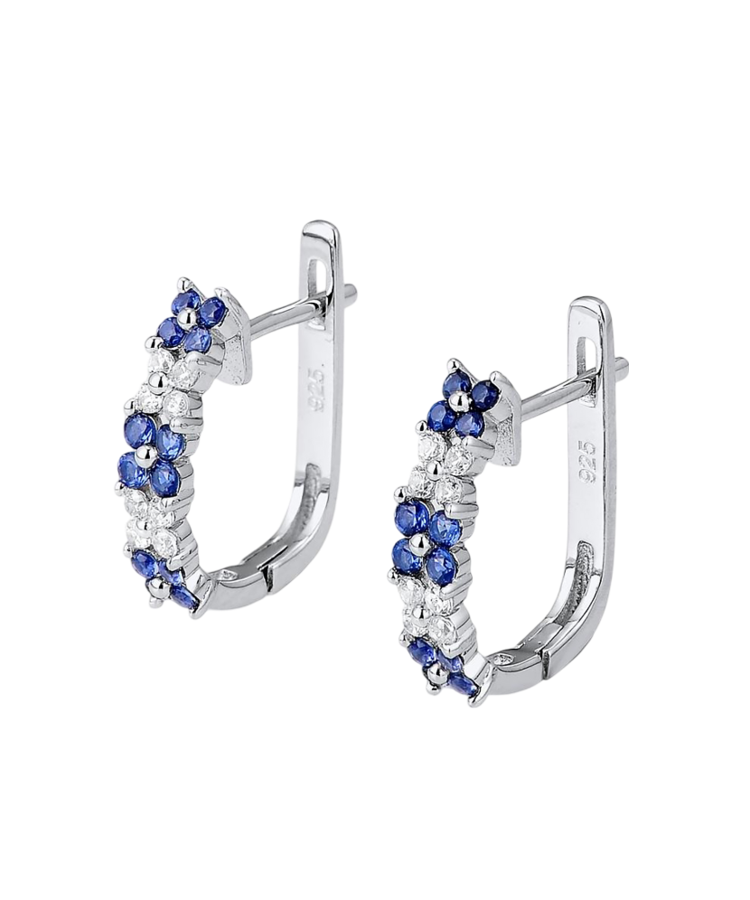 Sterling silver earrings with zircons