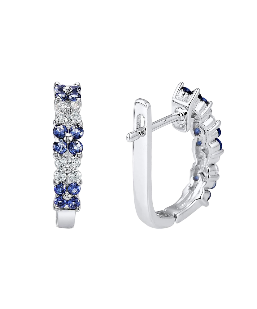 Sterling silver earrings with zircons