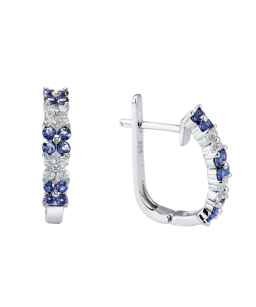 Sterling silver earrings with zircons