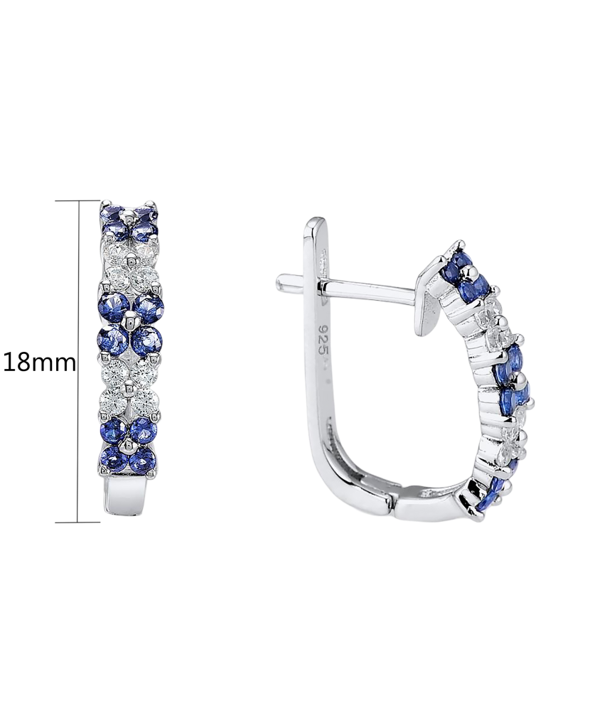 Sterling silver earrings with zircons