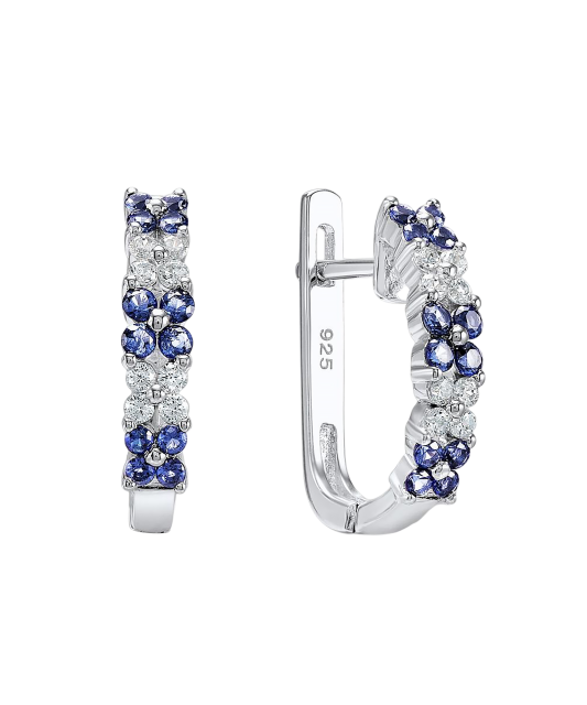 Sterling silver earrings with zircons