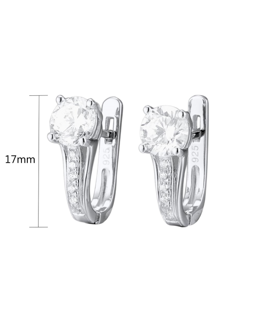 Sterling silver earrings with zircons