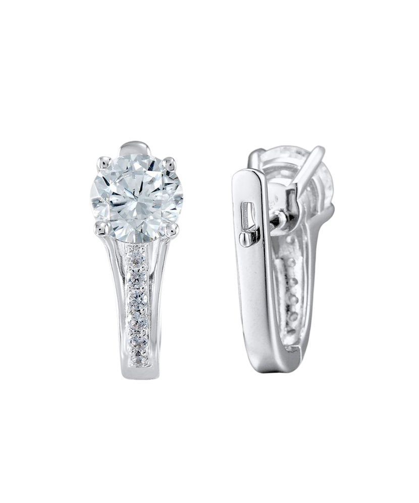 Sterling silver earrings with zircons