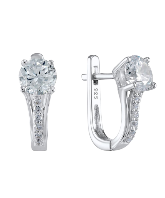 Sterling silver earrings with zircons