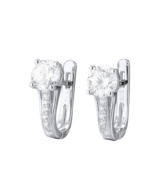 Sterling silver earrings with zircons